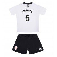 Billiga Fulham Joachim Andersen #5 Barnkläder Hemma fotbollskläder till baby 2024-25 Kortärmad (+ Korta byxor)